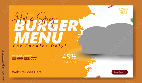 Delicious cheeseburger special offer with price on vibrant teal background for social media and advertising.
Juicy delicious burger with fresh ingredients and special offer advertisement for fast food