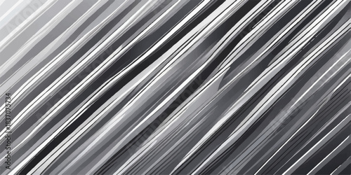 Abstract industrial metal texture background with gray and silver corrugated lines