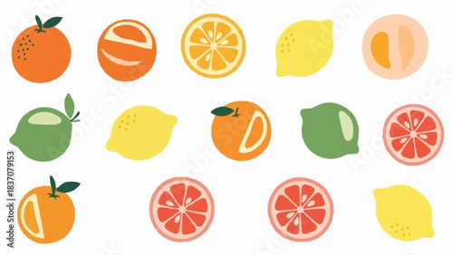 Assorted Citrus Fruits - A Vibrant Collection of Oranges, Lemons, and Grapefruits.