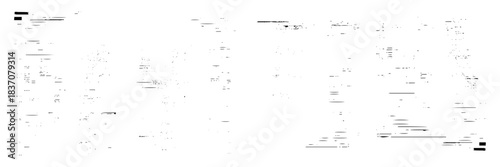 black and white glitch noise texture vector broken transmission. Glitch background. Abstract screen with noise effect. Glitchy noisy background texture with distorted screen pixel overlay effect.