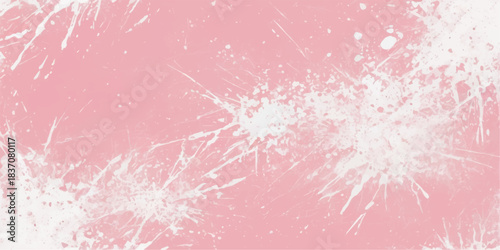 Abstract pink grunge background with heart decoration and a snowflake pattern for a winter holiday illustration