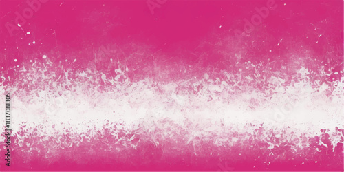 Abstract pink grunge background with snowy Christmas and winter snowflake illustration, featuring purple stars and texture for a holiday design