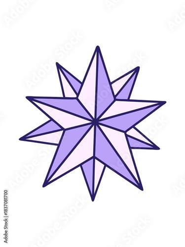 jiggle and pause animation of neon iconic tattoo style image of a star illustration