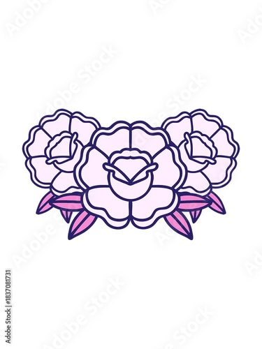 power up animation of a bouquet of flowers illustration