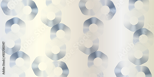 Abstract blue and white hexagon background modern pattern