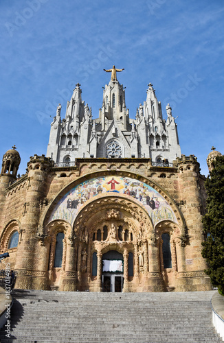 temple of the sacred heart of jesus at tibidabo, barcelona
