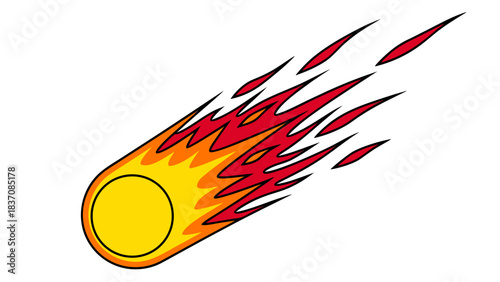 vector illustration of a burning match