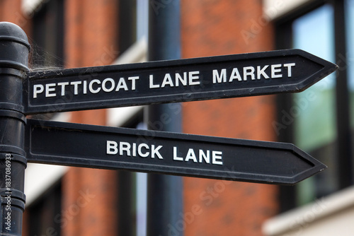 Petticoat Lane and Brick Lane in London, UK