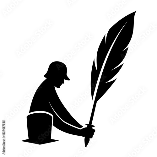 vector illustration of a feather