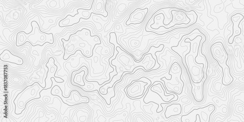 Three-Dimensional Illusion Topographic Contour Artwork Using Layered Flow Lines to Express Depth, Height, and Terrain Surface Variation