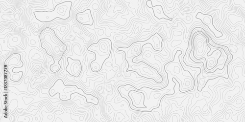 Advanced Elevation Modeling Illustration with Dense Contour Networks Showing Mountain Ridges, Valley Carvings, and Terrain Height Compression