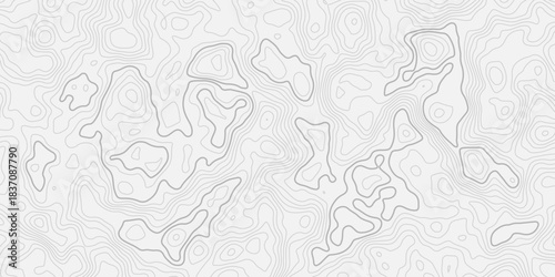 Next-Level Seamless Cartographic Relief Pattern Featuring Ultra-Smooth Contour Curves and Deep Terrain Height Visualization
