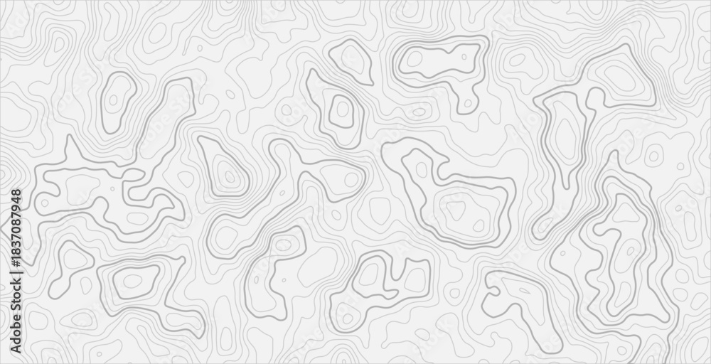Fototapeta premium Extensively Layered Topographic Surface Mapping Design with Endless Curved Contour Lines Depicting Slopes, Peaks, and Valley Transitions