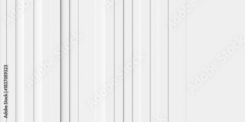Offset vertical white wide lines or boxes geometry background wallpaper banner, fade out with copy space