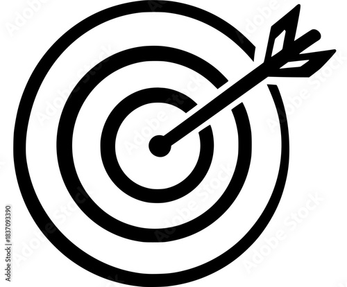 Aiming Success: Ultimate Target Ambition | Clean, isolated vector art for creative projects.