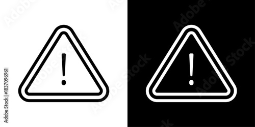 Triangle warning icon with an exclamation mark, signaling alerts, caution, important notices, and potential system issues.