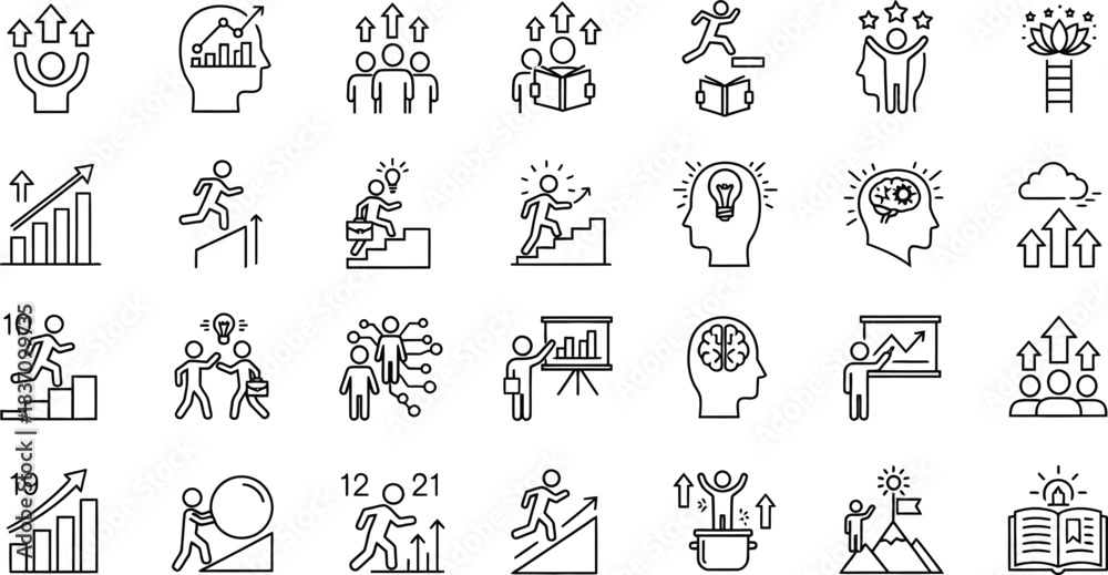 Fototapeta premium set of vector illustrations of different icon