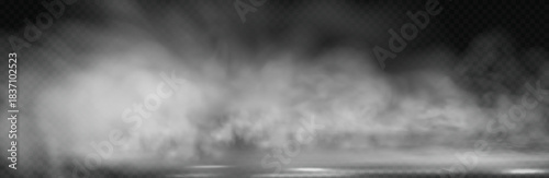Dark atmospheric haze with spreading floor fog and light effect.