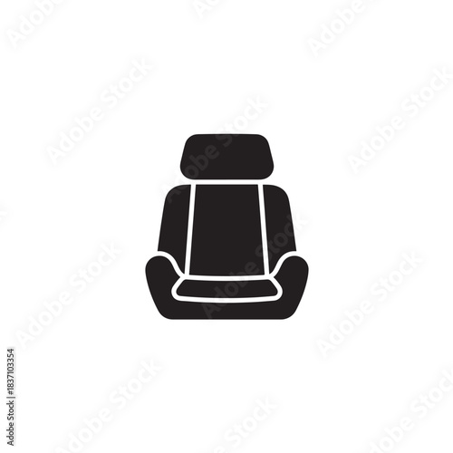 Car seat automobile interior cushioned backrest icon