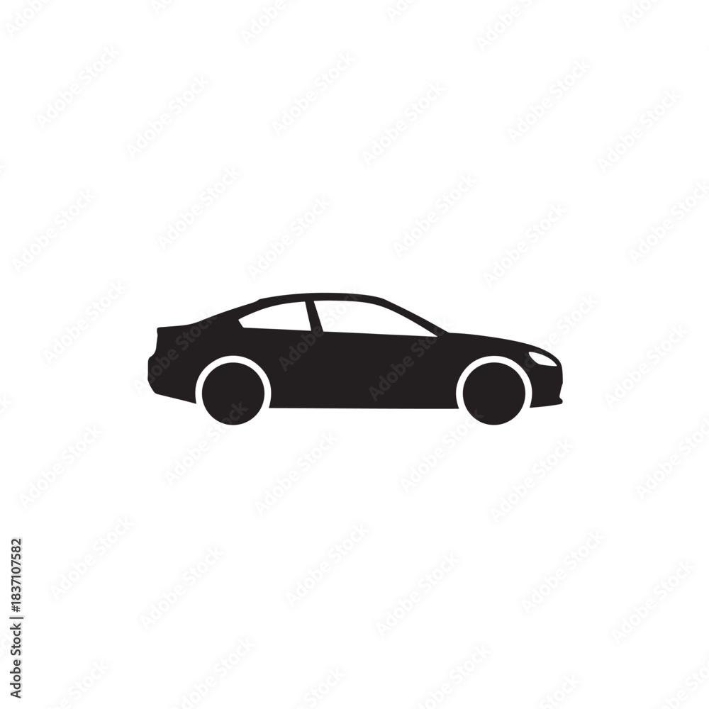 Fototapeta premium Car symbol front view vehicle silhouette icon