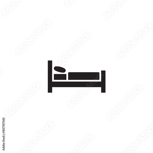 Bed symbol sleeping furniture minimal outline