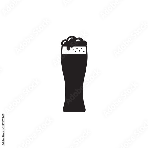 Beer glass tall pint silhouette illustration