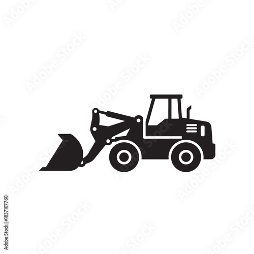 Loader lifter machine silhouette icon