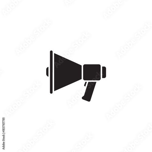 Megaphone cone speaker silhouette icon
