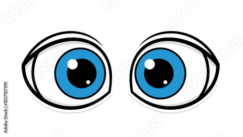 vector illustration of a blue eyes