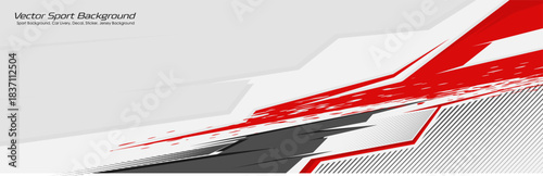 Abstract background for racing Sport Car Wrap design and vehicle livery in red color combinations EPS 10