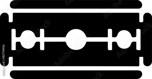 razor blade silhouette vector illustration