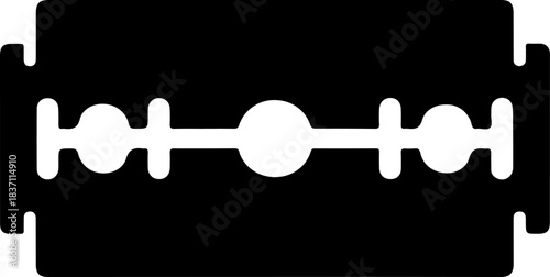 razor blade silhouette vector illustration