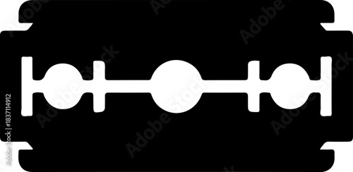 razor blade silhouette vector illustration
