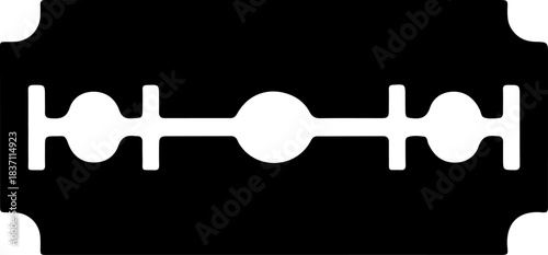 razor blade silhouette vector illustration
