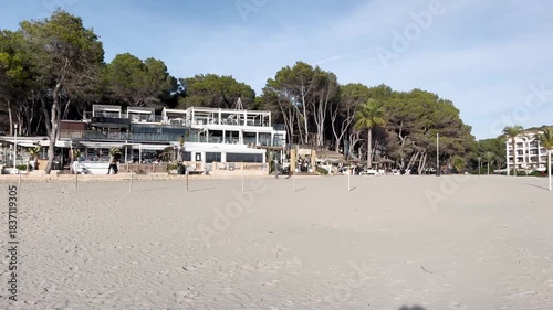 2025-11-01 Porto Cristo, Mallorca, beach and promenade of Porto Cristo, Balearic Islands, Mallorca, Spain