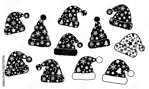 set of black and white icons