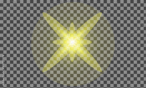 yellow star on Transparency background