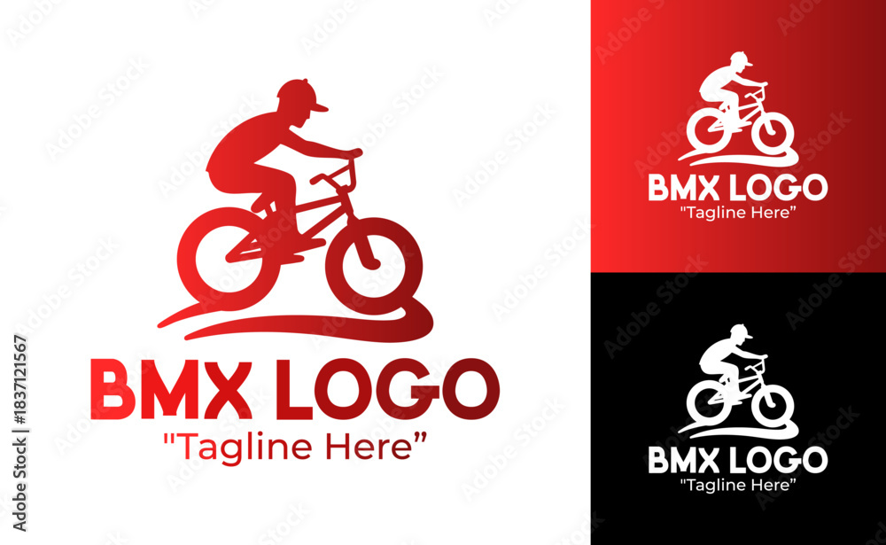 Obraz premium BMX Logo Modern Extreme Cycling Identity