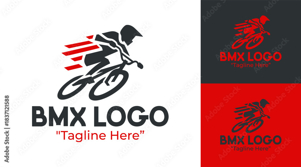 Obraz premium BMX Logo Bold Street Cycling Emblem