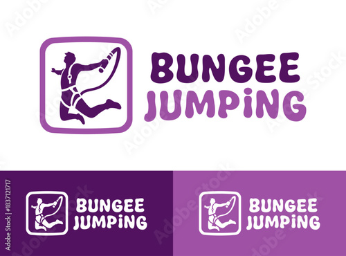 Bungee Jumping Logo Freefall Adventure Outdoor Badge