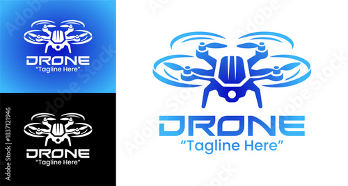Drone Racing Logo FPV Speed Aerial Sport Emblem