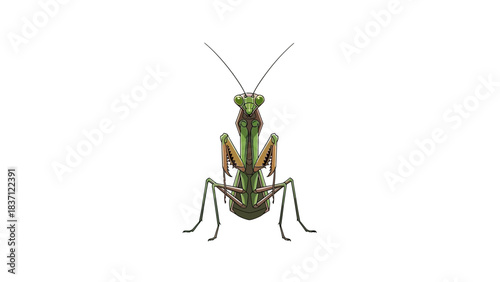 praying mantis isolated vector