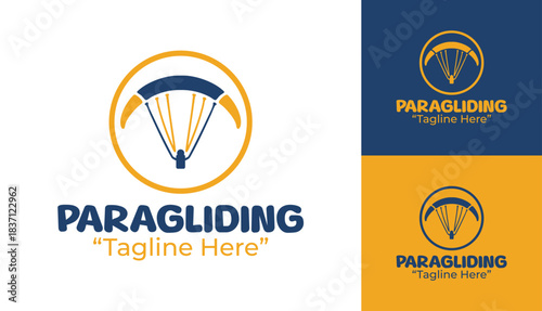Paragliding Logo Modern Flight Sport Identity