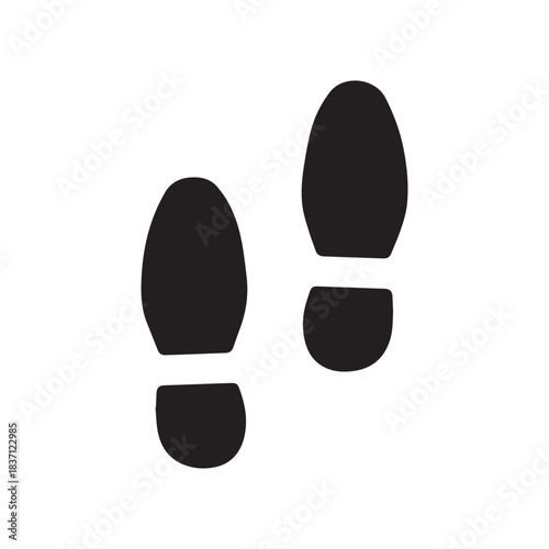Footsteps / foot steps flat icon for fitness apps and websites
