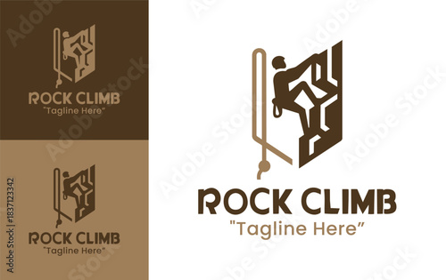 Rock Climb Logo Mountain Ascent Outdoor Identity