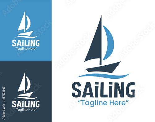Sailing Logo Classic Yacht Navigation Mark