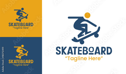 Skateboard Logo Dynamic Skate Motion Mark