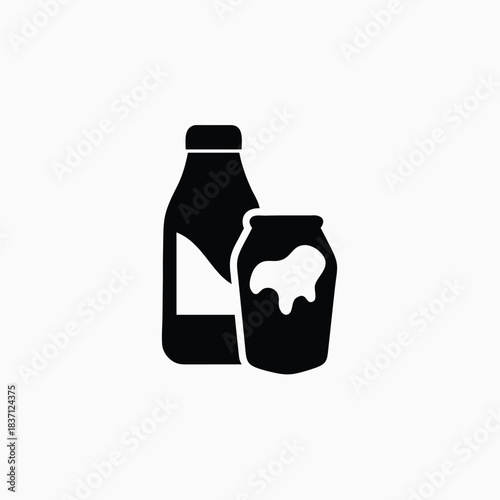 dairy milk vector icon trendy silhoutte templa