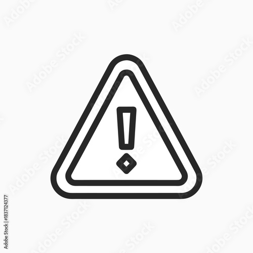 danger warning editable stroke outline template