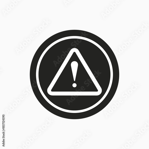 danger warning editable stroke outline template